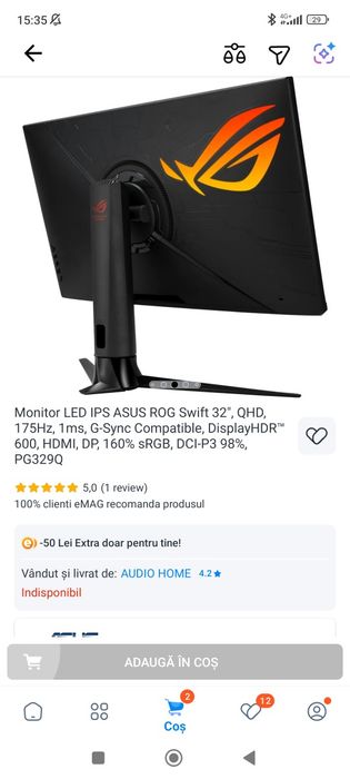 Monitor Rog Swift PG329