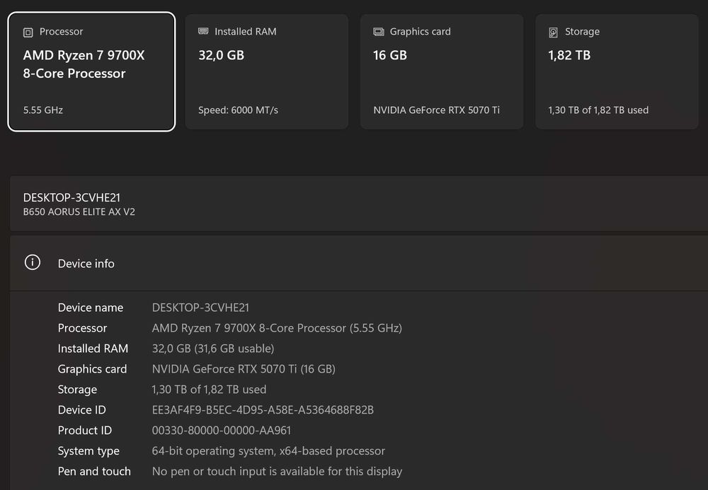 Процесор AMD Ryzen 7 9700X, (3.8/5.5GHz, 32MB Cache, 2.2GHz графична честота AM5), Tray