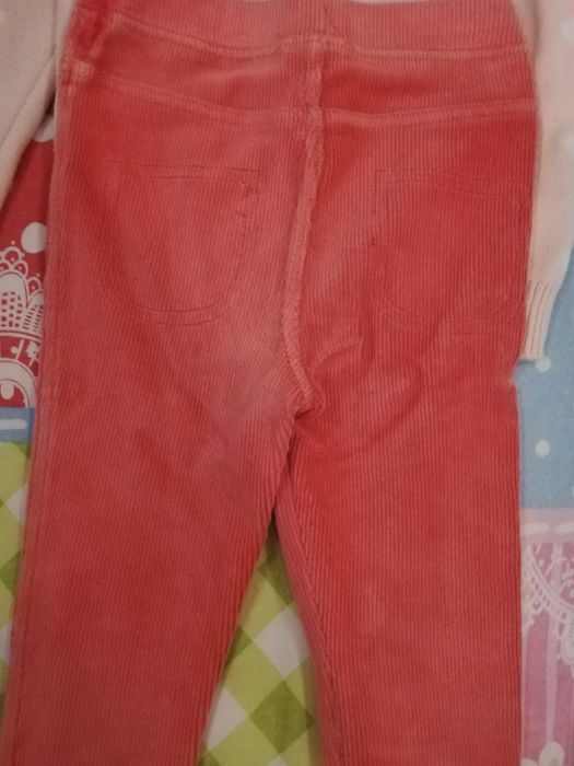 Комплект джинси George и пуловер за момиченце, възраст до 2 г, ръст до