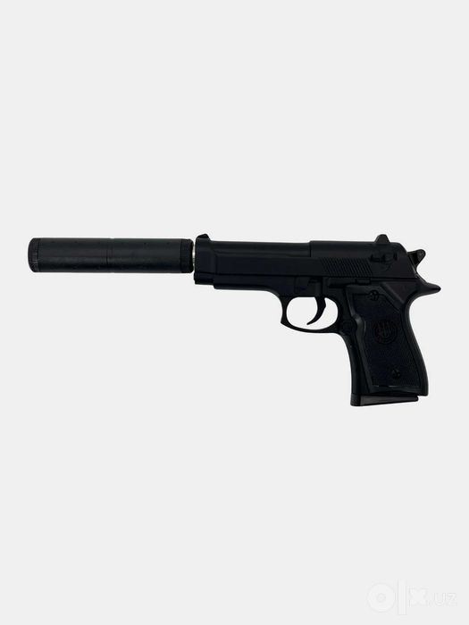 Игрушечный пистолет, металлический, с глушителем и пульками, VIOLENT