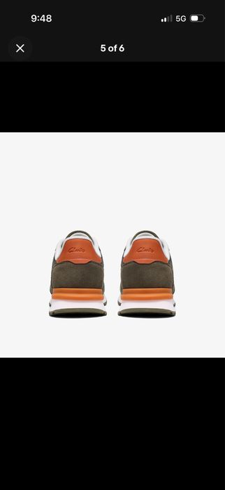 Продавам Clarks Mens Franco Run Olive Combination Trainers Suede Casual