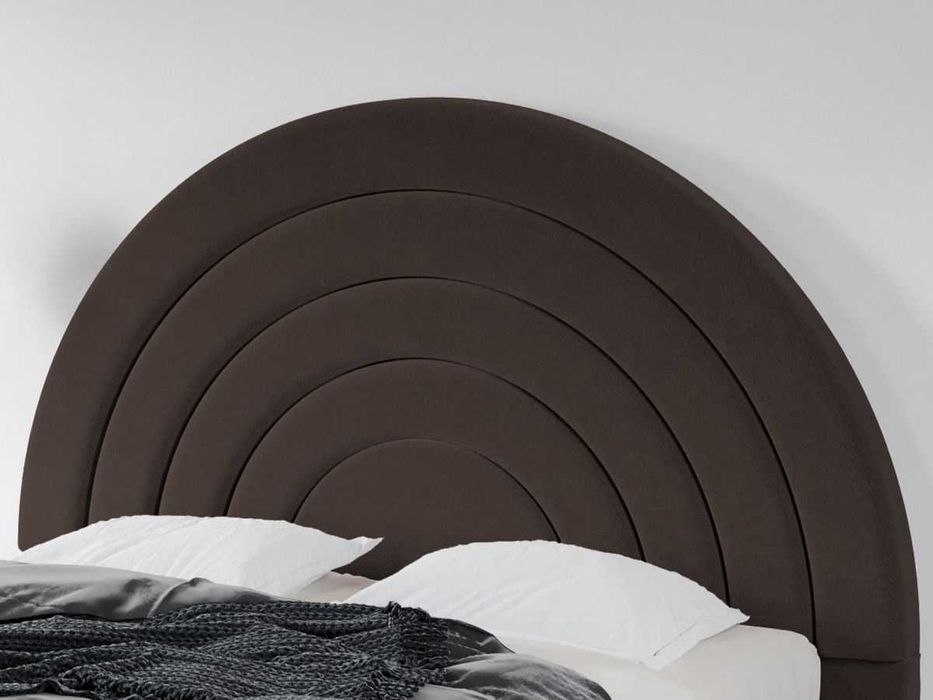 Pat Tapitat Leo Maro Velluto 6 cu tablie semirotunda rabatabil