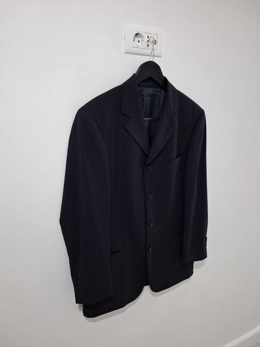 Sacou din lână virgina Hugo Boss, mărime 46 - S,blazer elegant bleumarin închis