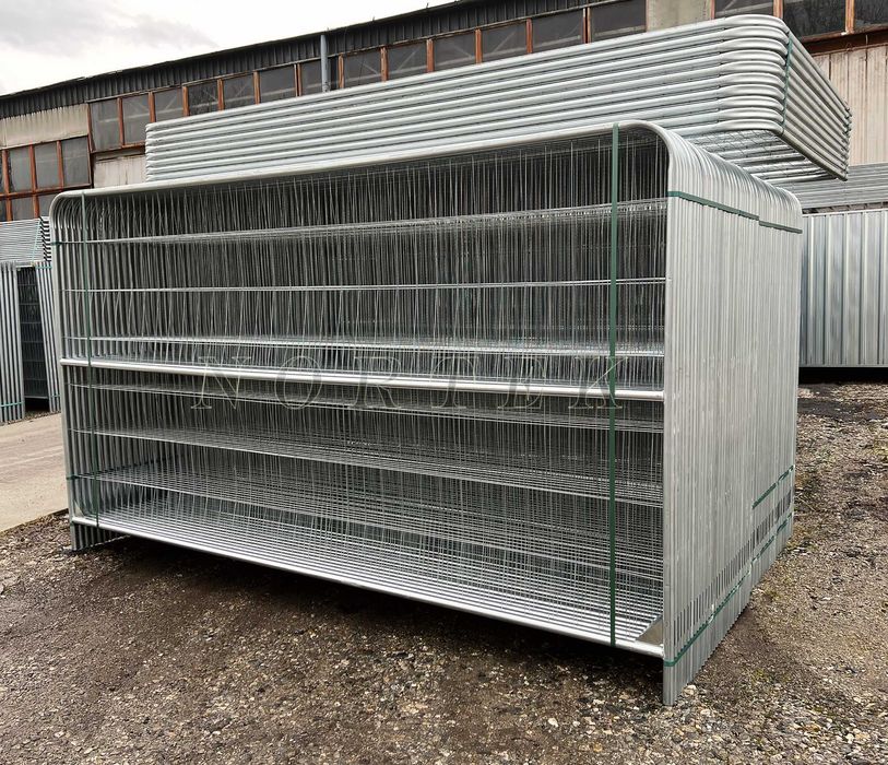 НОВО усилена мобилна строителна ограда прозирна 3.50 х 2.00 м