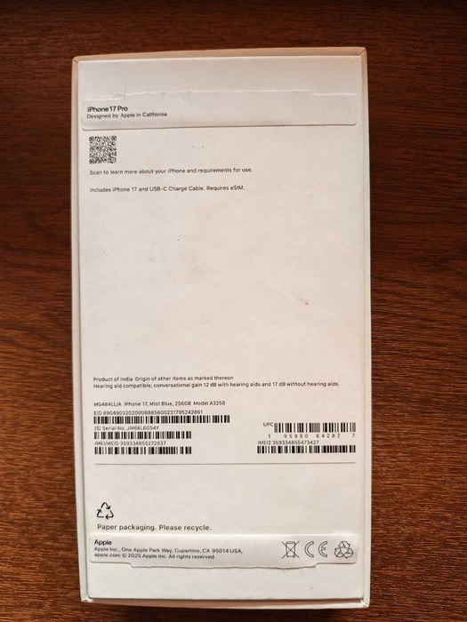 iPhone 17 256GB Blue