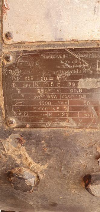Продавам трифазен генератор 20 кв
