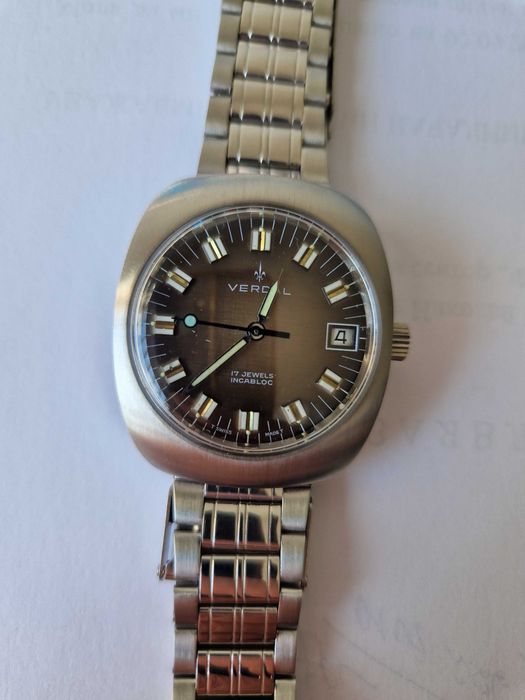 VERDAL, 17 jewels, cal FHF ST 974 /date/, Swiss, Нов часовник!