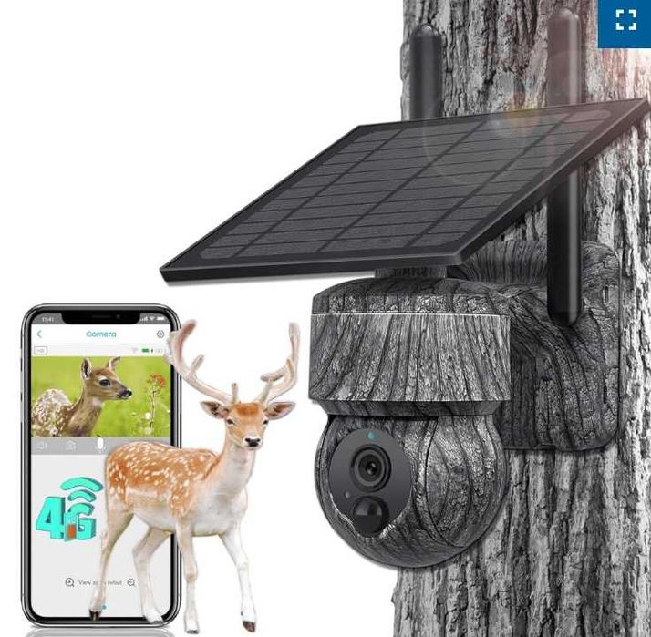 8MP WIFI Безжична PTZ соларна камера 4G SIM със слънчев панел UBOX