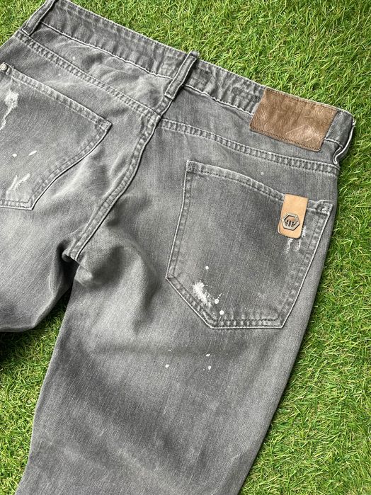 Мъжки дънки : PHILIPP PLEIN Illegal Fight Club Straight Cut Jeans 32