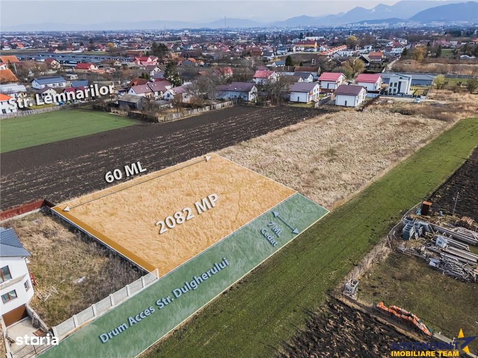 2.082 mp teren intravilan Stupini, zona de case, utilitati in apropier