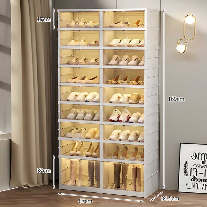 Cкладной шкаф для обуви 9+9 ярусов Обувница/Yig'ma shkaf p24
