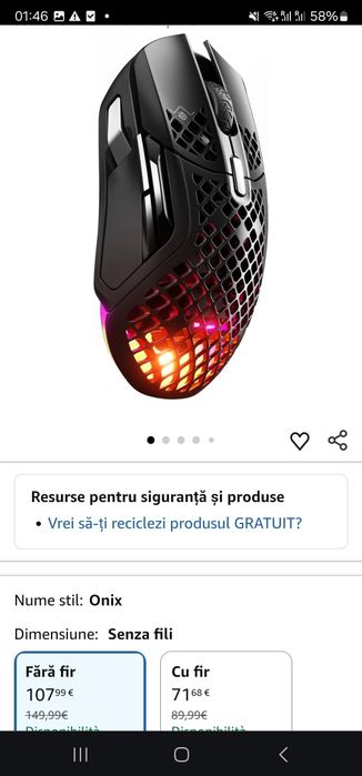Mouse SteelSeries Aerox 5 Wireless STEELSERIES Rival 3