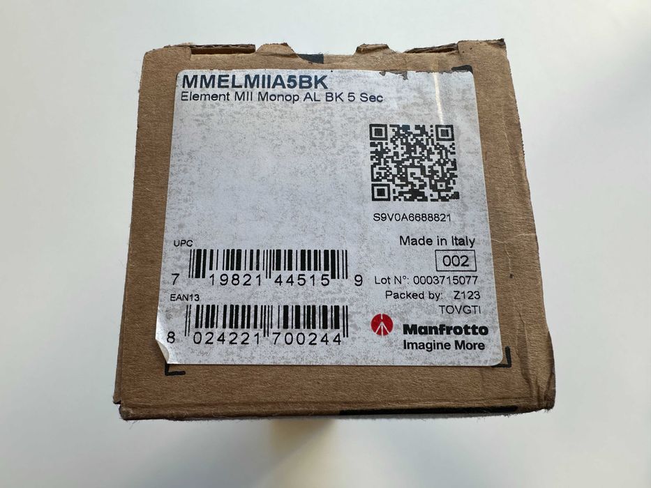 Монопод Manfrotto Element MII Monopod Black (15kg товароносимост)