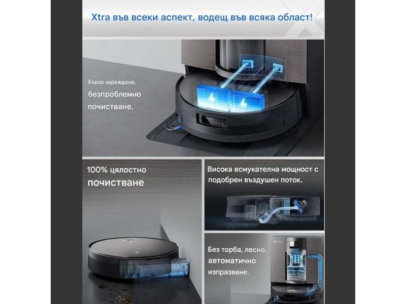 Робот Прахосмукачка с Напълно Автоматична Станция ECOVACS X11 OMNICYCLONE, 19 500 Pa