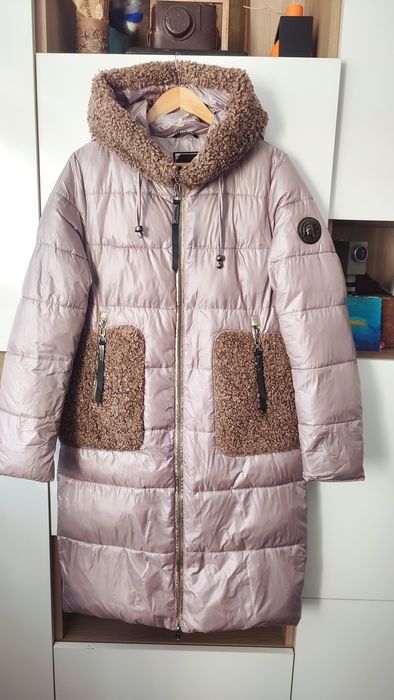 Бежово пухено яке палто Percat М-L