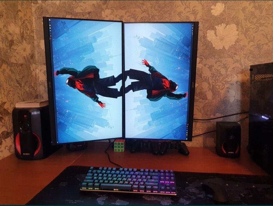 Два монитора с кронштейном