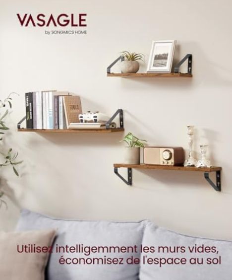 Стенни плаващи рафтове VASAGLE