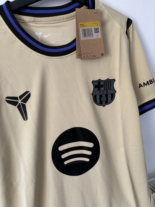 Tricou S FC Barcelona Nou Nepurtat Crem Bej Maro