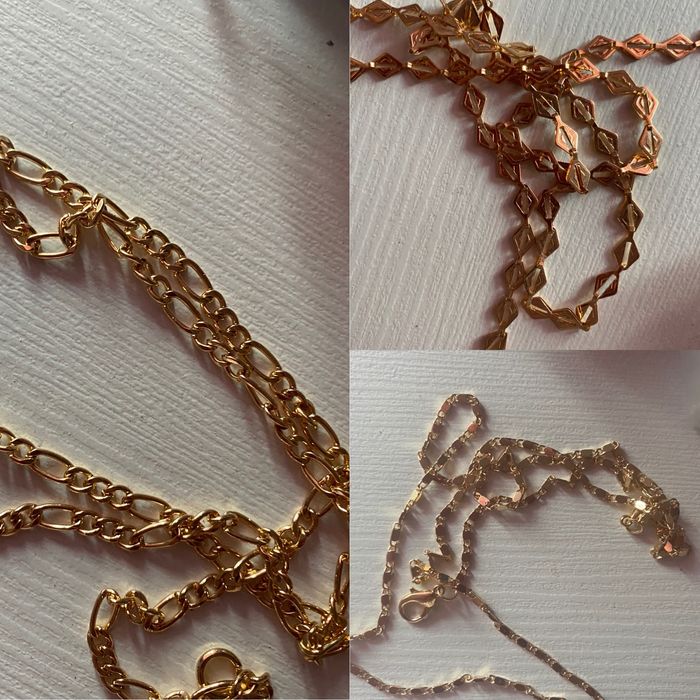 Сребрист и златист синджир за очила