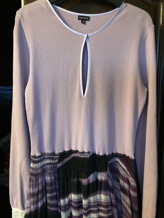 Rochie lila/mov, matase/bumbac