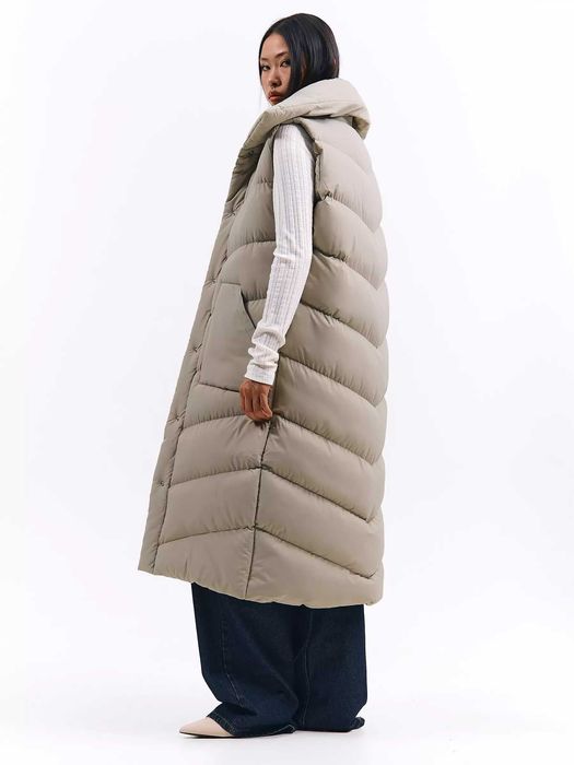 Дамска дълга ватирана жилетка 34-42