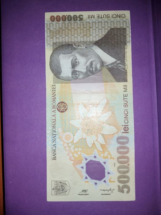 Bancnota 500.000 lei, an 2000