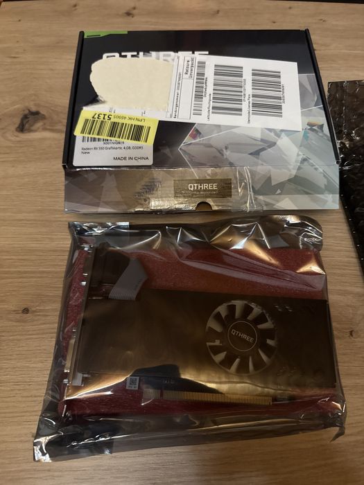 Placa video GPU low profile QTHREE RX 550 4Gb GDDR5,HDMI,VGA,DVI
