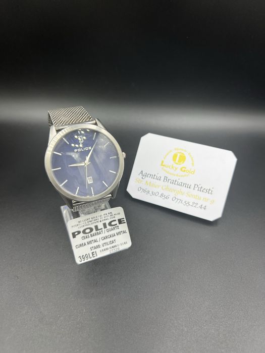 Ceas Police quartz curea metalica cod produs 23328