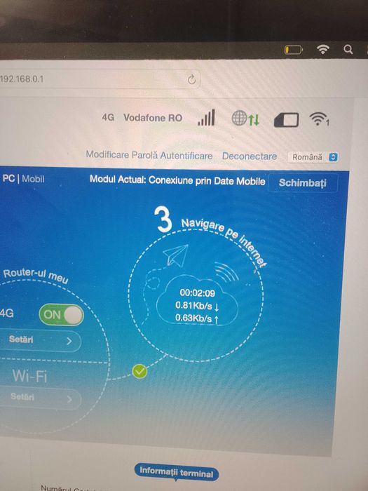 Router 4G ZTE  MF283U liber de retea