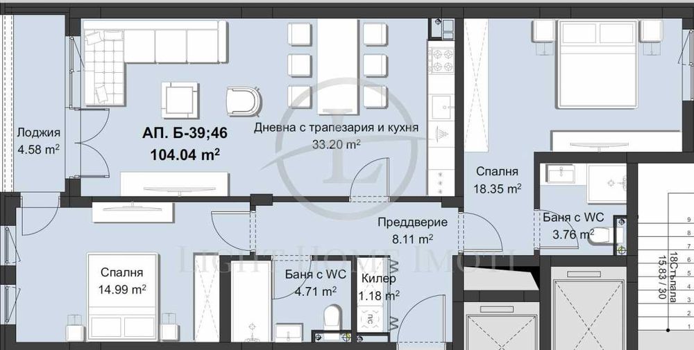 Продава се Тристаен апартамент в Пловдив, Христо Смирненски - 130 кв.м за 1300 €/кв.м - Снимка #4