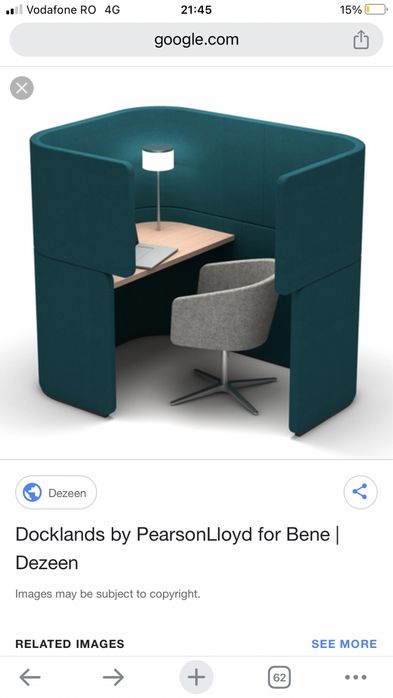 Birou gaming acustic premium Bene Docklands Single Bay