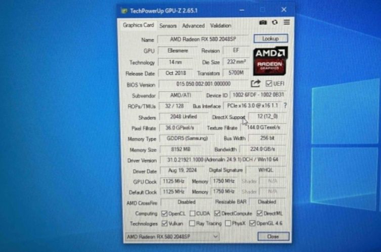 Amd radeon Rx 580 8gb видеокарта