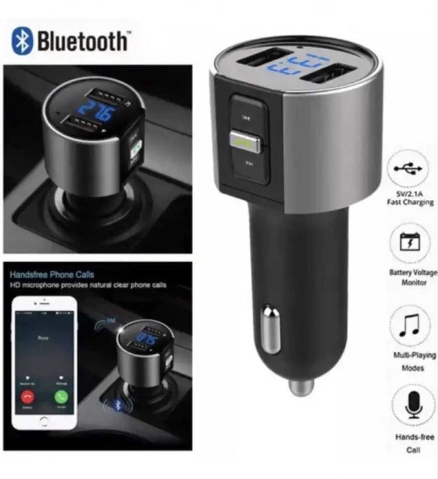 Incarcator masina + modulator fm bluetooth NOU