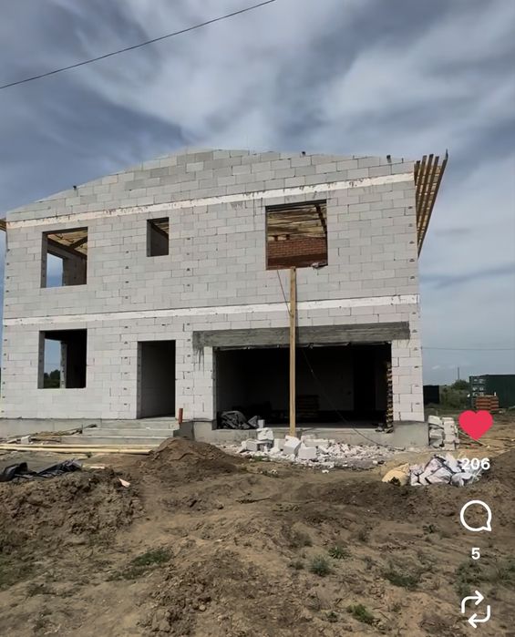 Кладка, армапояс, кровля