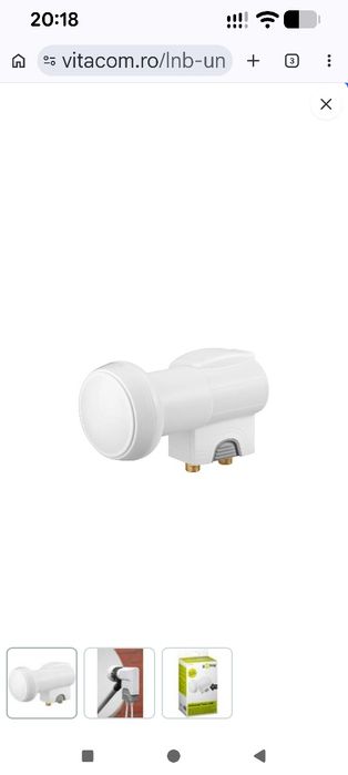 LNB universal 2 iesiri 0.1dB pentru orice antena de satelit