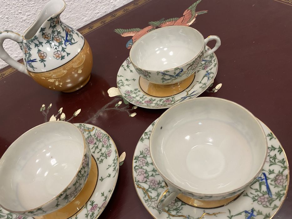 Винтидж японски порцеланов сервиз за чай с маркировка Dai Nippon Japan