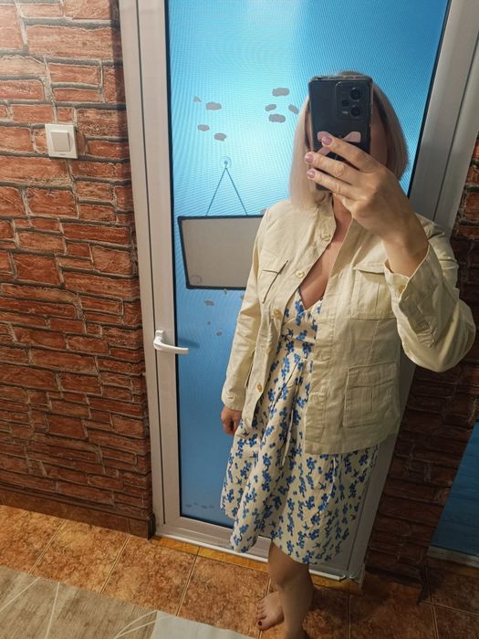 Rochie retro M si jacheta de vara din in