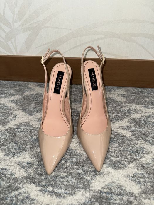 Дамски обувки на ток Musette, кожени боти на ток