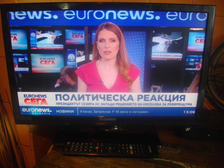 LED телевизор монитор 22" отличен TELEFUNKEN T22FX182LP с дистанционно