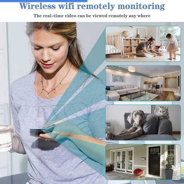 Camera spion WiFi mini Full HD detectie miscare magnet stocare card