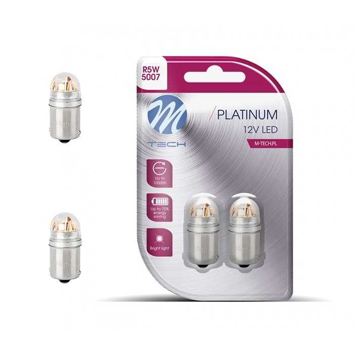2 Броя LED крушки M-Tech LB833W-02B R5W BA15s 12-24V CANBUS