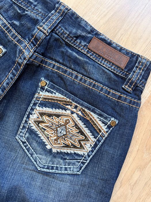 blugi vintage y2k rock and roll cowgirl bootcut flared 00’