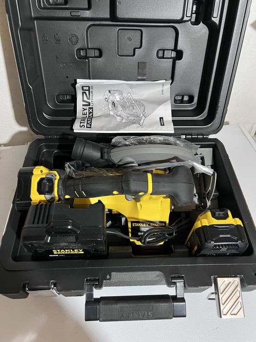 Fierăstrău circular Stanley FatMax V20 SFMCS500M2K – NOU, kit complet 2 acumulatori 4.0Ah