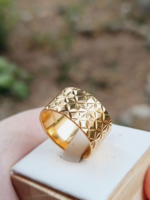 Inel Big Reflection din argint de 925, placat cu aur de 18k, JK