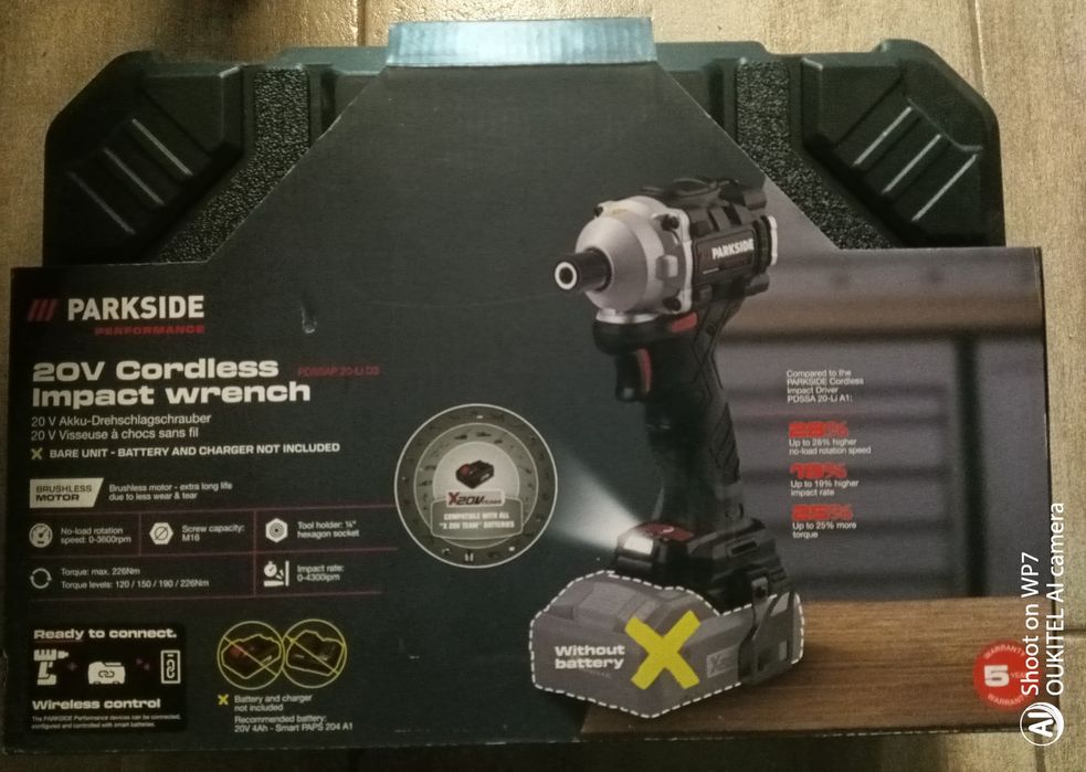 Parkside filetanta D3 20V 226Nm bormasina filetanta impact percutie