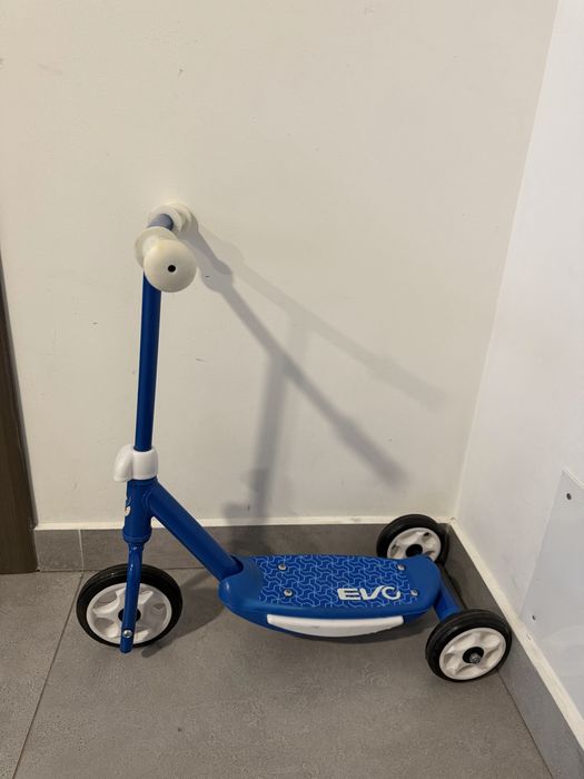 Trotineta pentru copii, Evo, cu 3 roti, Albastru, noriel