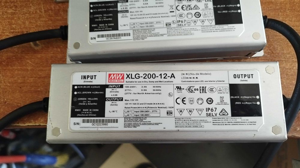 MEAN WELL XLG-200 - 150 и HKG -150 - захранващи блокове - LED драйвери