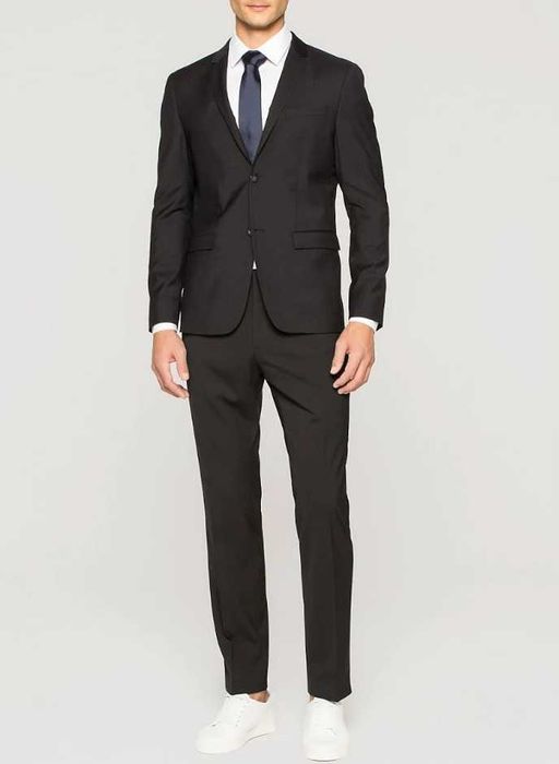 Sacou blazer slim 50 L premium Calvin Klein lana moale negru