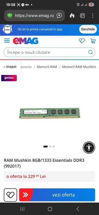 Ram Mushkin Ddr3 8Gb 1333Mhz Pc3 10600 9-9-9-24 1.5v