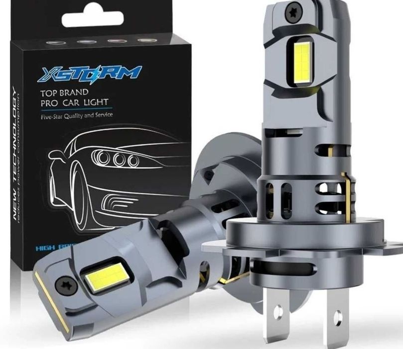 Set 2 Becuri LED H7 Lumina Alba 6500k Lumina Alba 500% CanBus